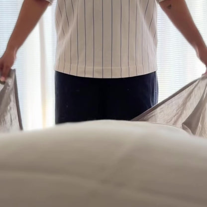 Pebble Gray Euroflax Linen Bedsheet Set