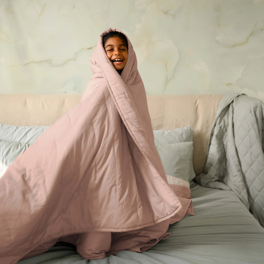 Terra Pink Percale Cooling Quilt