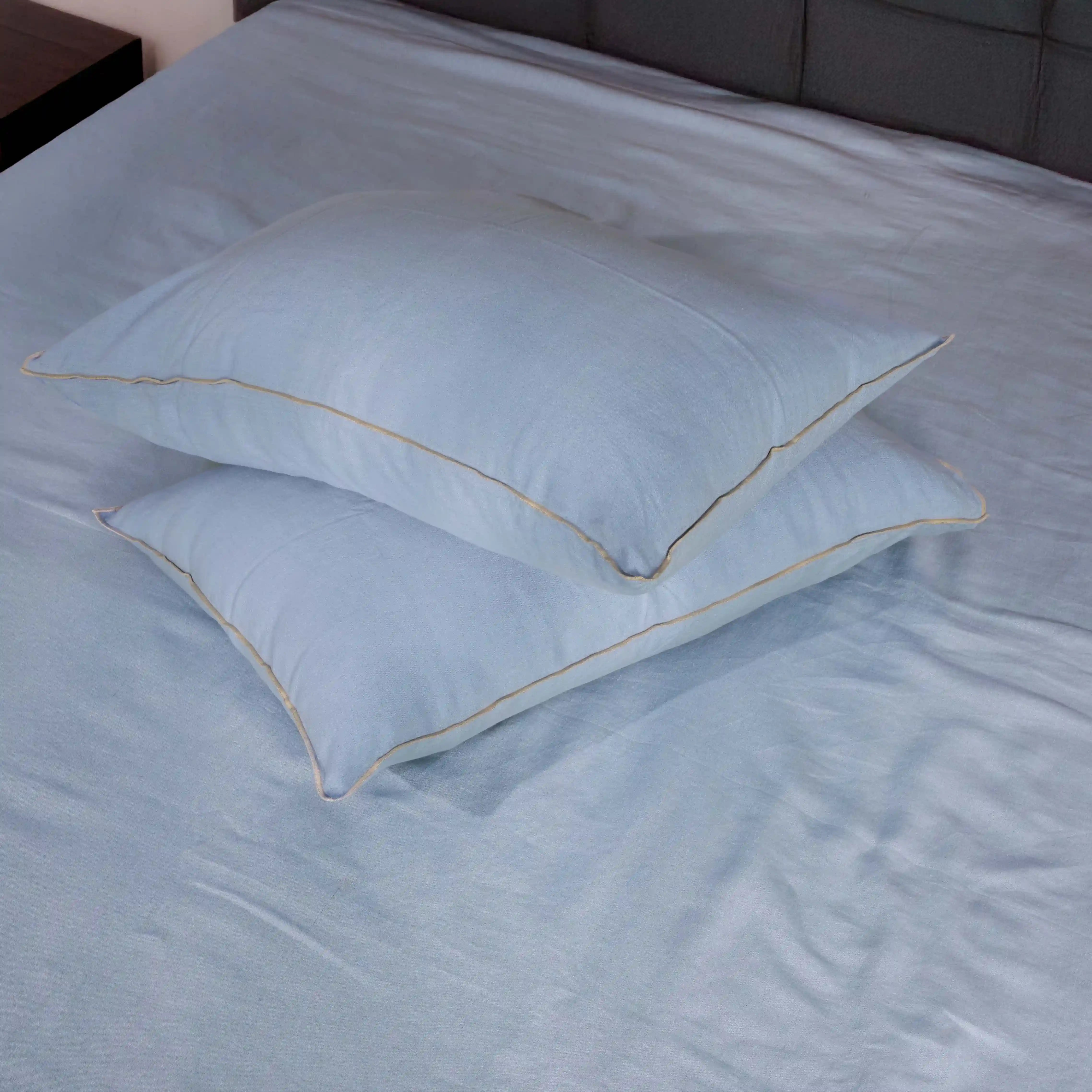 Slate Blue Linen Bedsheet Set