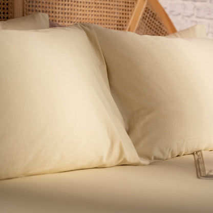 Butter Yellow Percale Cooling Bedsheet Set