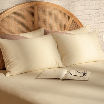 Butter Yellow Percale Cooling Bedsheet Set