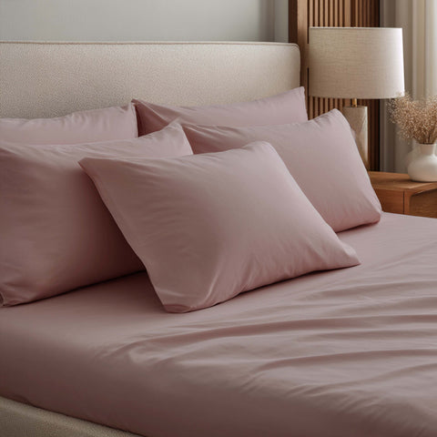 Terra Pink Percale Temperature Regulating Bedsheet Sets